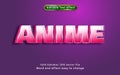 Anime editable text effect Royalty Free Stock Photo