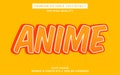 Anime editable text effect Royalty Free Stock Photo