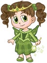 Anime Fairy Princess Girl Vector Cartoon