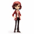 Anime Figure Of A Candid Girl With Red Hair