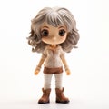 Anime Figure With White Hair And Brown Shoes