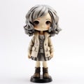 Anime Figurine With Grey Hair And Coat - Sandara Tang Style