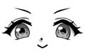 Anime funny expression. Japanese manga style