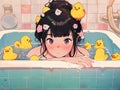 Anime girl in bathtub