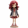 Anime Girl Figurine With Red Hair - Suburban Ennui Capturer Royalty Free Stock Photo