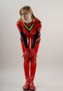 Anime Girl in red costume 2 Royalty Free Stock Photo