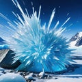 anime ice background ure explosion fragmentation mashed