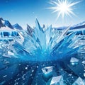 anime ice background ure explosion fragmentation mashed