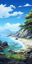 Anime-inspired Coastal Scenery Spectacular Backdrops Of Detailed Ocean Scenes