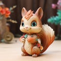 Anime-inspired Cute Squirrel Figurine With Realistic Details