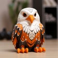 Anime-inspired Stylized Eagle Figurine With Precision Painting