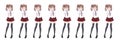 Anime manga schoolgirl plaid red skirt tie pattern