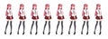 Anime manga schoolgirl plaid red skirt tie pattern Royalty Free Stock Photo