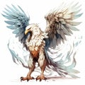 Anime-style Eagle With Muscular Wings In The Last Unicorn