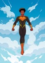 Black Teenage Superhero Flying