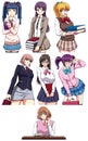 Anime Schoolgirls Set