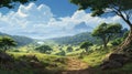 Animecore Landscape: Majestic Vistas And Nature\'s Wonder