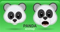 Animoji panda, vector illustration Royalty Free Stock Photo