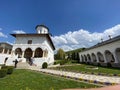 Aninoasa Monastery. Orthodox Christian church in Arges Romania. Religious site Royalty Free Stock Photo