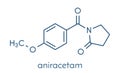 Aniracetam nootropic drug molecule. Skeletal formula.