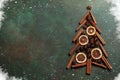 Anise And Cinnamon Spices Christmas Tree Shape