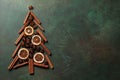 Anise And Cinnamon Spices Christmas Tree