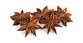 Anise star isolated on white background. Royalty Free Stock Photo