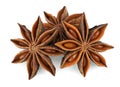 Anise star isolated on white background. Royalty Free Stock Photo