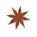 Anise star seed isolated over the white background. Royalty Free Stock Photo