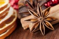 Anise stars in Christmas Royalty Free Stock Photo