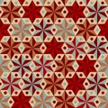Anise stars pattern in warm colors