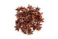 Anise-tree spice on white background