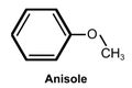 Anisole chemical molecule Royalty Free Stock Photo