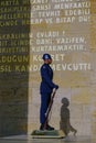 Anitkabir ceremonial guard soldier standing on duty in Ankara, Turkey