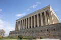 ANITKABIR view with beautiful blue sky. Anitkabir is the Mausoleum of Mustafa Kemal Ataturk. Ankara, Turkey Royalty Free Stock Photo