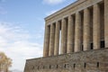 ANITKABIR view with beautiful blue sky. Anitkabir is the Mausoleum of Mustafa Kemal Ataturk. Ankara, Turkey Royalty Free Stock Photo