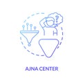 Anja center blue gradient concept icon