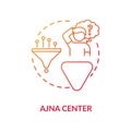Anja center red gradient concept icon
