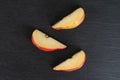 Anjou red pear on grey stone Royalty Free Stock Photo