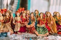 Anjuna, Goa, India. Indian Folk Dolls. National Traditional Folk Dolls Are Popular Souvenirs From India.