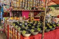 Shop with different spices and tea