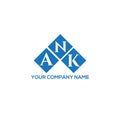 ANK letter logo design on WHITE background. ANK creative initials letter logo concept Royalty Free Stock Photo