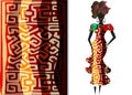 Ankara clothing woman, African Print fabric, Ethnic handmade ornament for your design, Ethnic and tribal motifs geometric elements