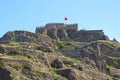 Ankara Castle on blue sky background Royalty Free Stock Photo