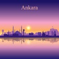 Ankara city skyline silhouette background Royalty Free Stock Photo