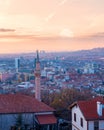 Ankara landscape and Haci Bayram district view from Ankara Castle, Ankara, Turkey