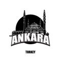 Ankara mosque black and white logo