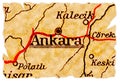 Ankara old map Royalty Free Stock Photo