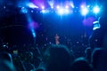 Turkish pop music singer Levent Yuksel performing live music on stage in Armada shopping center in Ankara, Turkey