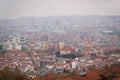 Ankara/Turkey - December 29 2019: Ankara landscape and Haci Bayram district view from Ankara Castle in a cold day